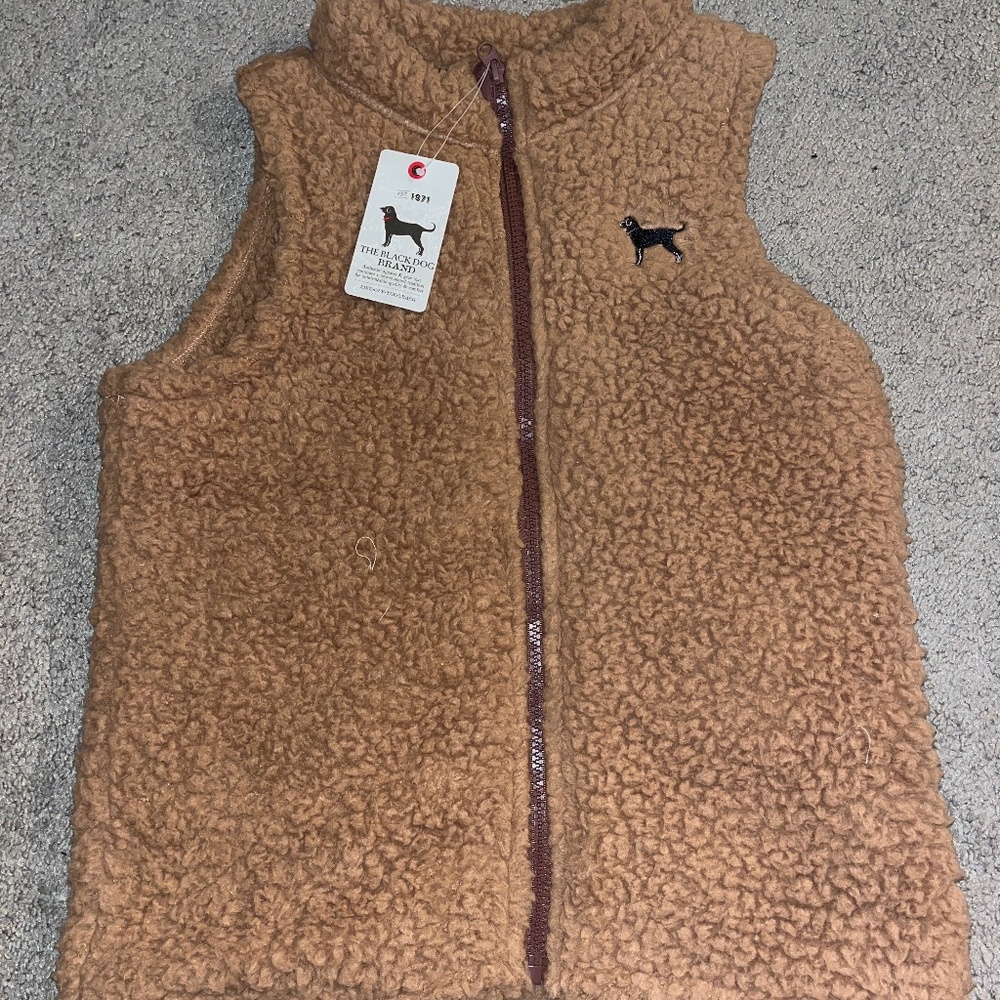 Kids Black Dog Sherpa Vest